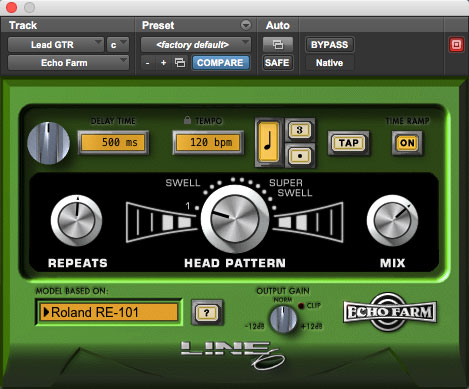 Line 6 Echo Farm AAX delay modeler plugin for Pro Tools 